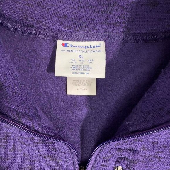Champion University of Washington Huskies Full Zip Jacket Men’s XL Purple Fleece - Picture 5 of 6